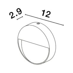 ARNE útiljós vegg LED 1,5W 39lm 3K IP54 antrasít - Image 4