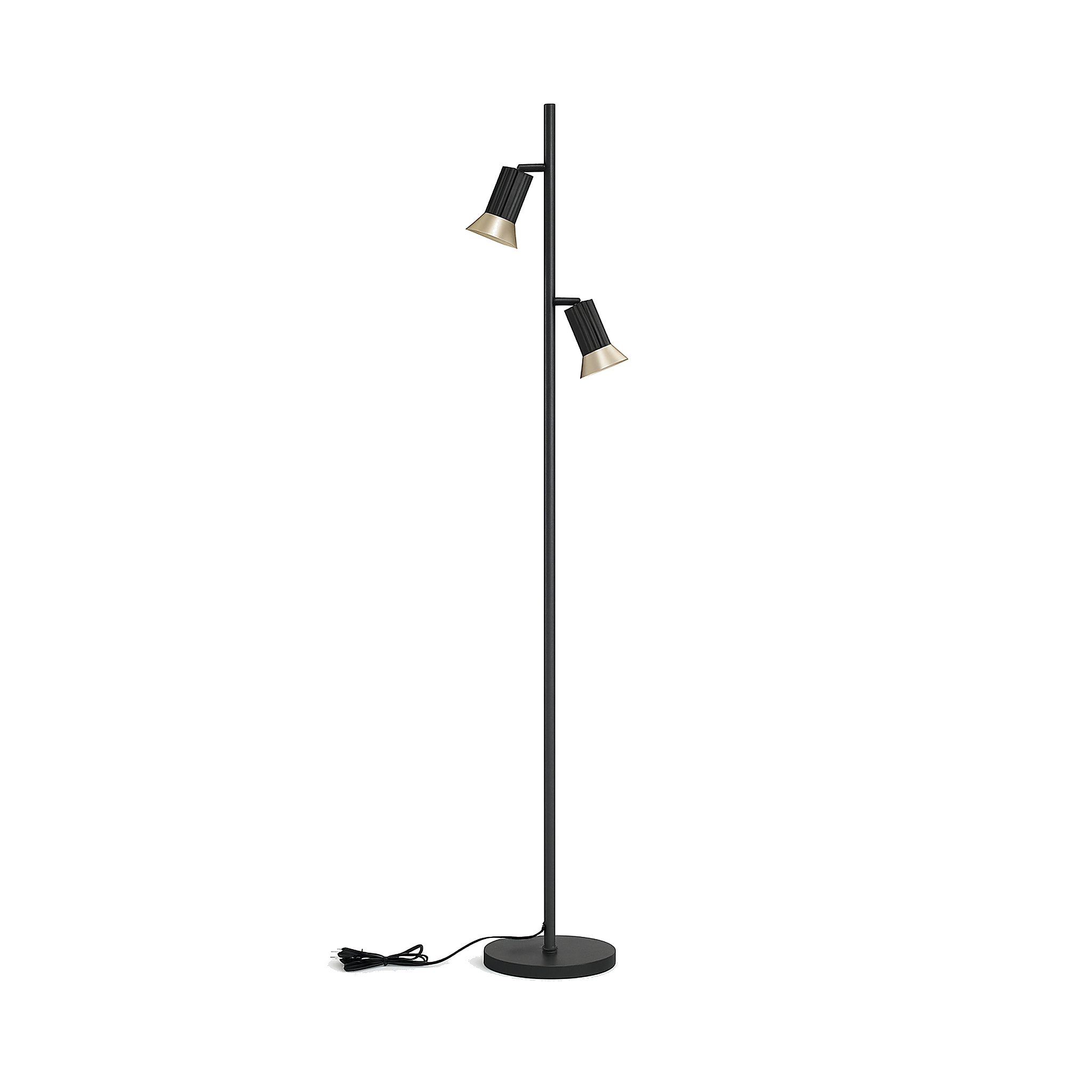 LUVIA gólflampi LED MR16/GU10 2x10W IP20 án peru svart/gyllt