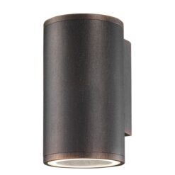 NODUS útivegglj. 1x10W GU10 IP54 brúnt/gler