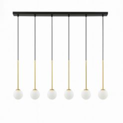SAVOY hangandi loftlj. LED 6x5W G9 IP20 án peru gyllt/hvítt