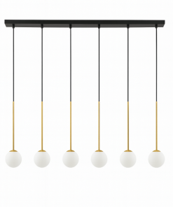 SAVOY hangandi loftlj. LED 6x5W G9 IP20 án peru gyllt/hvítt