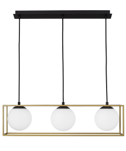 JULIET hangandi loftlj. LED 3x12W E14 IP20 án peru svart/messing