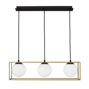 JULIET hangandi loftlj. LED 3x12W E14 IP20 án peru svart/messing