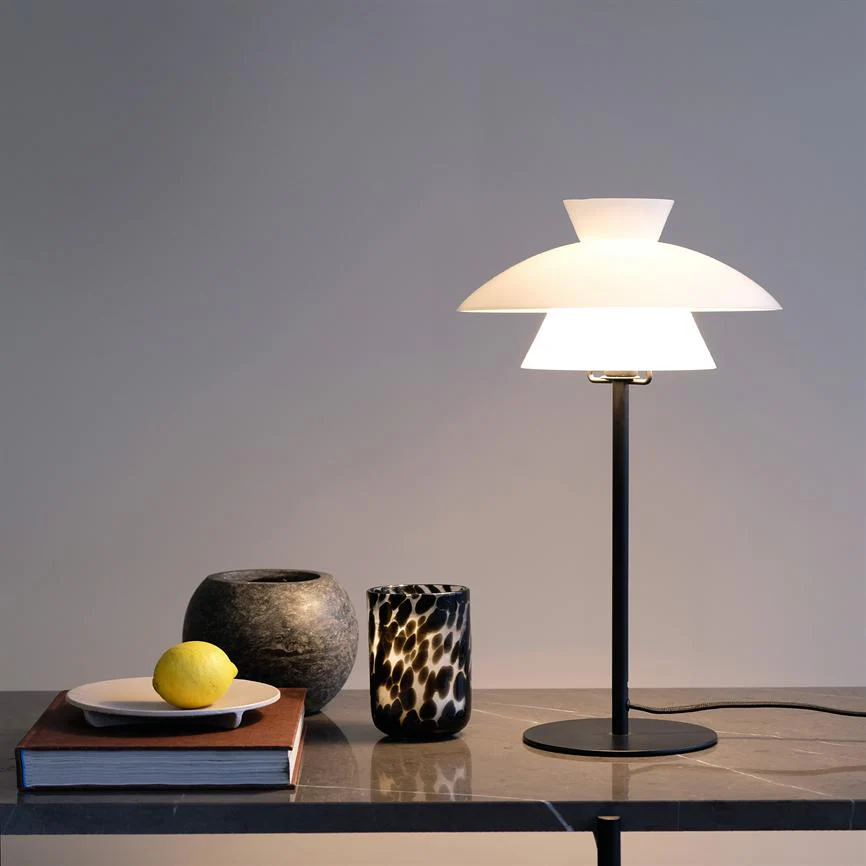 VALBY borðlampi h40 G9 5W opal/svart - Image 2