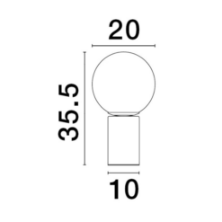 JIAN borðlampi H355 E27 12W brass/opal - Image 4