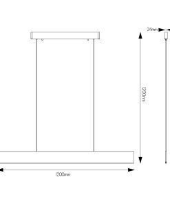 Alternative view of PURE 120 cm, 26W 3K beint, hvítt dimmanlegt