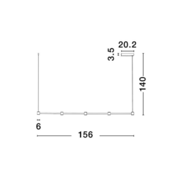 PUIZE hangandi L156 5x6W 3K dimm svart - Image 5