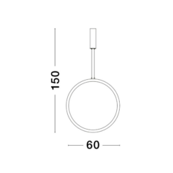 CHANGE hangandi hringur LED 25W 3K svart - Image 3