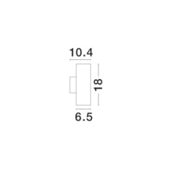 NODUS útivegglj. 2x10W GU10 IP54 brúnt/gler - Image 3