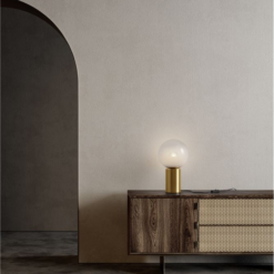 JIAN borðlampi H355 E27 12W brass/opal - Image 3