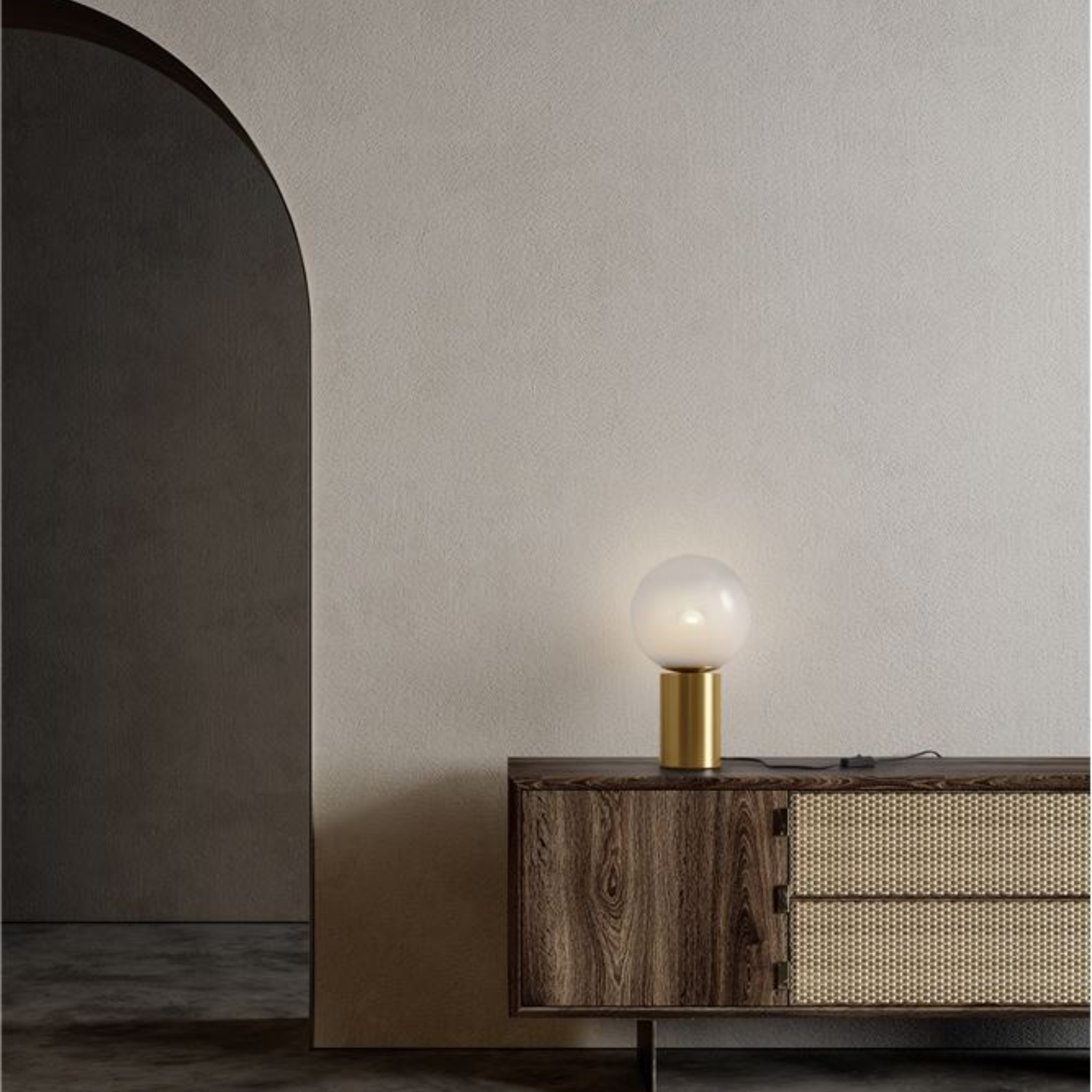 JIAN borðlampi H355 E27 12W brass/opal - Image 3