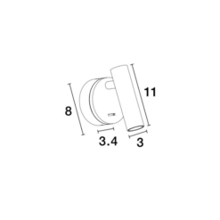 CLIP veggljós hvítt LED 3W 3K IP20 - Image 2