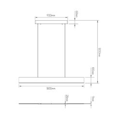 PURE 180 cm, 37W 3K beint, hvítt - Image 2