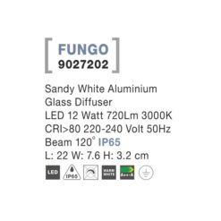 FUNGO úti veggljós L220 12W 3K hvítt IP65 - Image 3