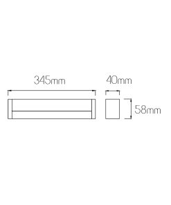 Alternative view of SKEELER LED speglaljós, svart 345mm 5W 3K