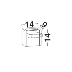 KIOO útivegglj. LED 10W 775lm 3K IP65 matt svart/viðarbrúnt - Image 6