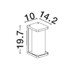ADORAY útiljós á vegg E27 12W IP65 Antrasit - Image 4