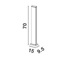 MINOT staur H700 LED 12W 3K svart - Image 3