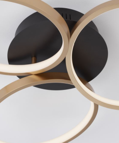 Alternative view of ELIZE loftljós LED 28W 3K svart/brass