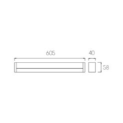 SKEELER LED speglaljós, grátt 605mm 12W 3K - Image 2