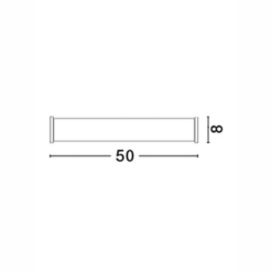 POLO veggljós L50cm króm/hvítt E14 3x5W IP44 - Image 3