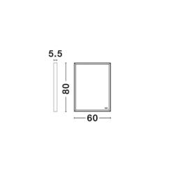 AMBOR spegill 37W 1423lm 600x800x55 3K IP44 - Image 4