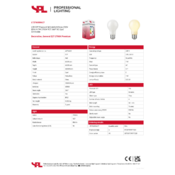 LED A60 7W 806lm 27K E27 mött dimmanleg - Image 2