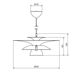 PICASSO Led hangandi ljós Q500 25W G9 matt svart - Image 2