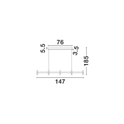 POETIC hang.loftlj. LED 21W 1600lm 27K IP20 dim H185 B152 H manl. svart - Image 4