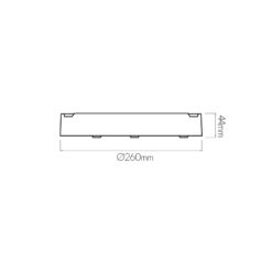 QIJO Loftljós Q260mm 15W 1030lm 3K grátt IP65 - Image 2