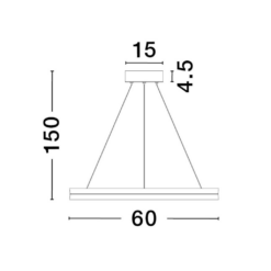 MR JOHN hangandi Q600  LED 33W 3K svart/gyllt - Image 3