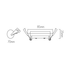 IMBER innfelldur 85mm GU10 IP44 hvítur - Image 2