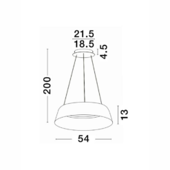 ALBA Led hangandi Q540 50W 2196Lm 3K sv/gy - Image 2