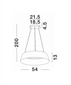 Alternative view of ALBA Led hangandi Q540 50W svart/gyllt