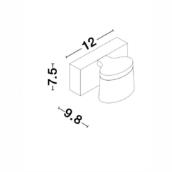 xSABIA baðljós vegg króm LED 1x5W 3K IP44 - Image 4