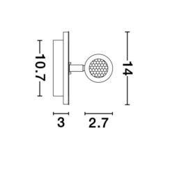 PENOR Led veggljós 9W 3K svart m/rofa - Image 4