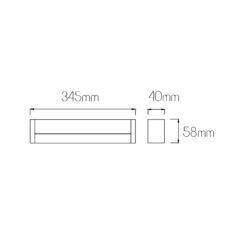 SKEELER LED speglaljós, grátt 345mm 5W 3K - Image 2