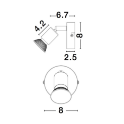 LUP kastari 5W GU10 svartur - Image 2