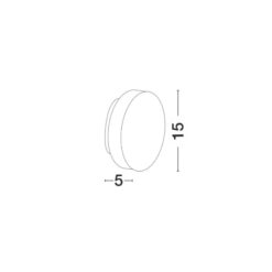 SUITE úti veggljós dökkgrátt LED 10W 3K 15cm IP54 - Image 2