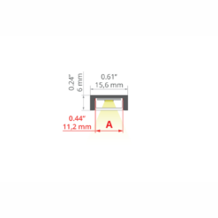 MICRO-PLUS prófíll hvítur 15,6x6mm 2mtr. - Image 3