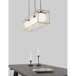 JULIET hangandi loftlj. LED 3x12W E14 IP20 án peru svart/messing - Image 3