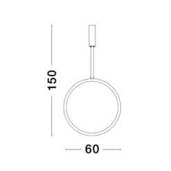 CHANGE hangandi hringur LED 25W 3K gyllt - Image 3