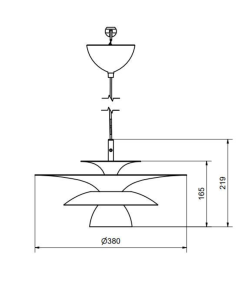 Alternative view of PICASSO Led hangandi ljós Q380 25W G9 hvítt