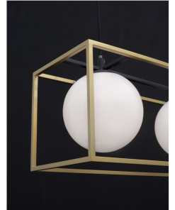 Alternative view of JULIET hangandi loftlj. LED 3x12W E14 IP20 án peru svart/messing