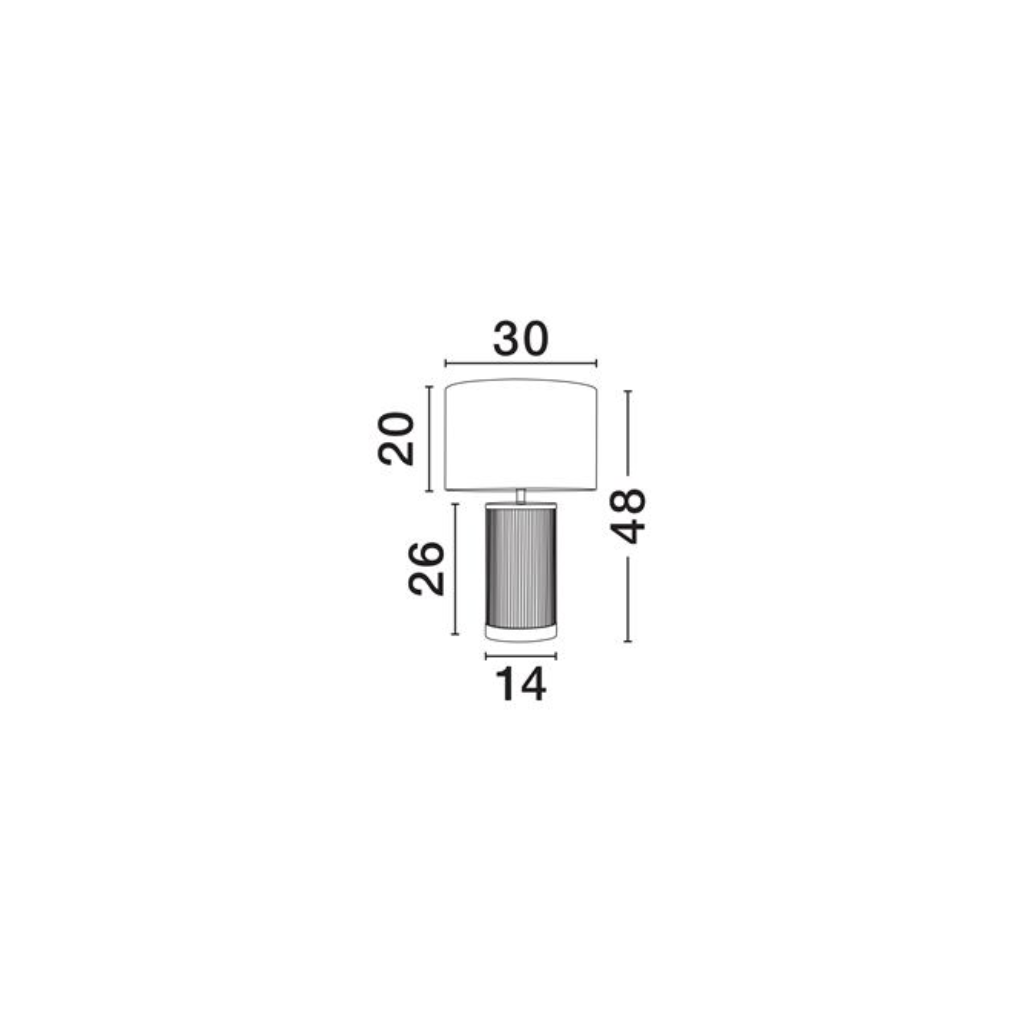 NAU borðlampi LED E27 1x12W IP20 án peru ljósbrúnt/hvítt - Image 2