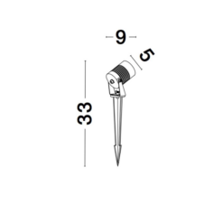 STAKE Kastari á spike LED 5W 3K 375lm IP65 svart - Image 3