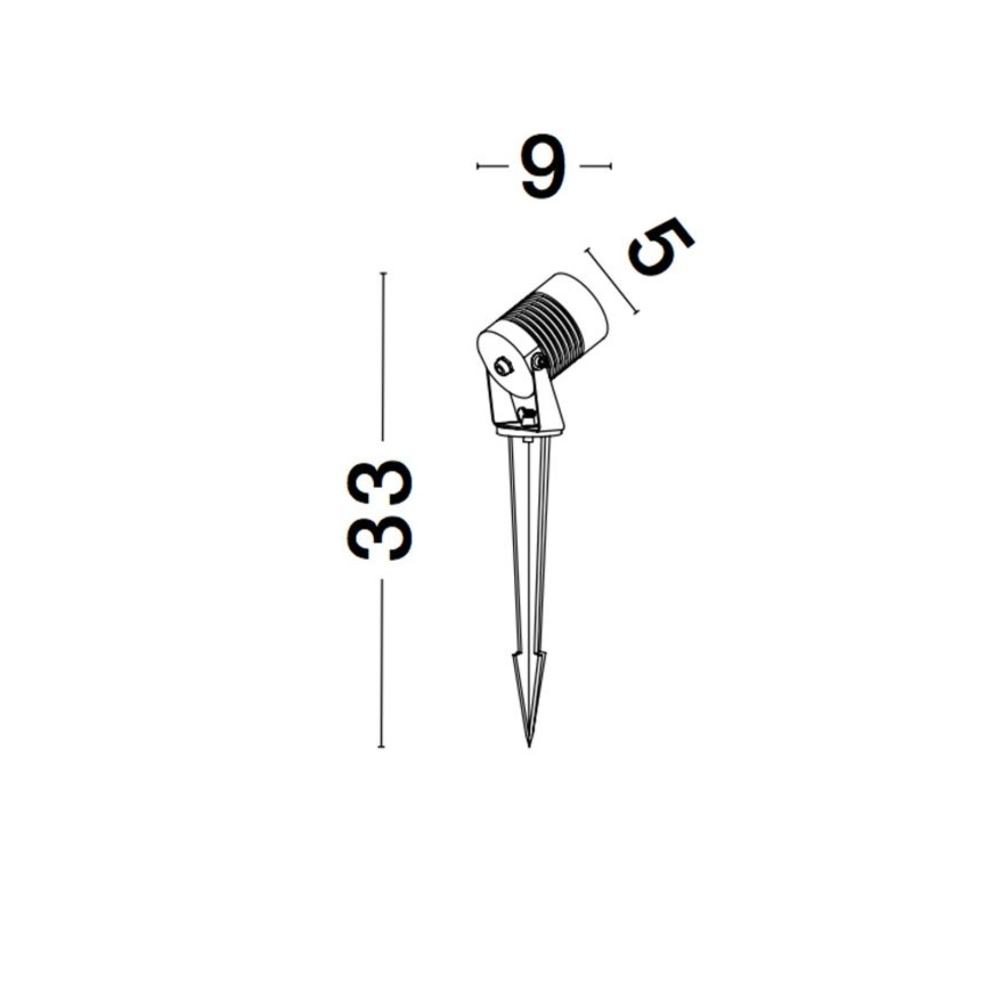 STAKE Kastari á spike LED 5W 3K 375lm IP65 svart - Image 3