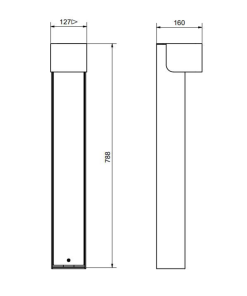 Alternative view of TAURUS ljósastaur, 800mm 6W hvítt IP54