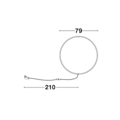 RING  veggljós Q450 Led 18W 3K svart dimm. - Image 2