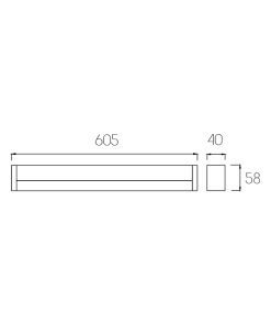 Alternative view of SKEELER LED speglaljós, svart 605mm 12W 3K
